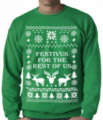 Festivus Ugly Christmas Sweater Crewneck Sweatshirt