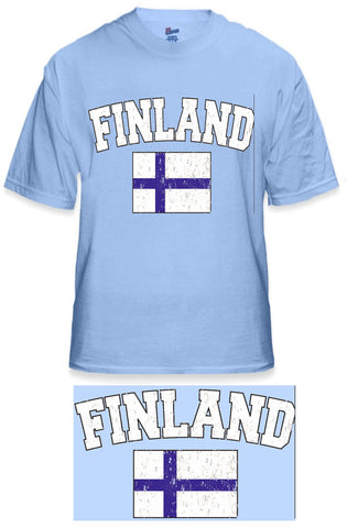 Finland Vintage Flag International Mens T-Shirt