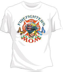 Firefighters Mom Girls T-Shirt 