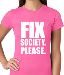 Fix Society. Please. Transgender Equality Ladies T-shirt