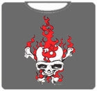 Flaming Skull Bones T-Shirt