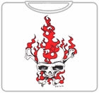 Flaming Skull Bones T-Shirt