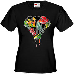 Floral Dripping Diamond Girl's T-Shirt