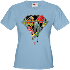 Floral Dripping Diamond Girl's T-Shirt