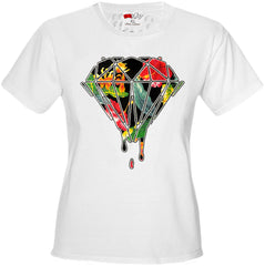 Floral Dripping Diamond Girl's T-Shirt