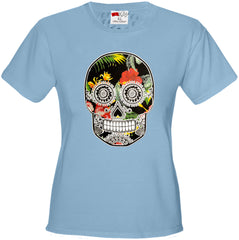 Floral Sugar Skull Girl's T-Shirt