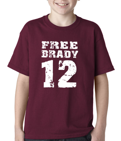 Free Brady #12 - Deflategate New England Football Kids T-shirt