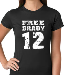 Free Brady #12 - Deflategate New England Football Ladies T-shirt