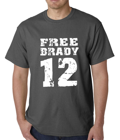Free Brady #12 - Deflategate New England Football Mens T-shirt