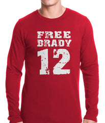 Free Brady #12 - Deflategate New England Football Thermal Shirt