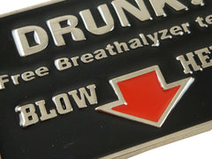 Free Breathalyzer Tests Belt Buckle With FREE Leather Belt