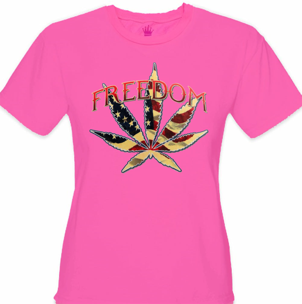 Freedom Pot Leaf Girl's T-Shirt