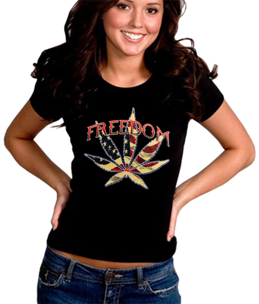 Freedom Pot Leaf Girl's T-Shirt