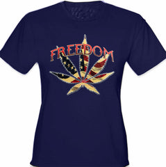 Freedom Pot Leaf Girl's T-Shirt