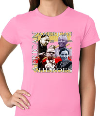 Full Color African American Heroes Ladies T-shirt