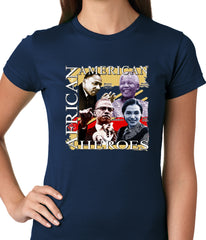Full Color African American Heroes Ladies T-shirt