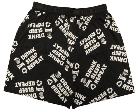 Fun Boxer - Drink Sleep Repeat Boxer Shorts