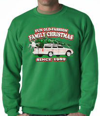 Fun Old-Fashioned Family Christmas Since 1989 Adult Crewneck