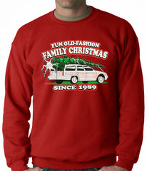 Fun Old-Fashioned Family Christmas Since 1989 Adult Crewneck