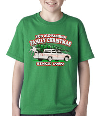 Fun Old-Fashioned Family Christmas Since 1989 Kids T-shirt