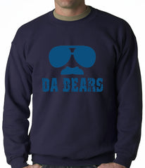 Funny "Da Bears" Sunglasses & Mustache Adult Crewneck