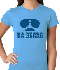 Funny "Da Bears" Sunglasses & Mustache Ladies T-shirt