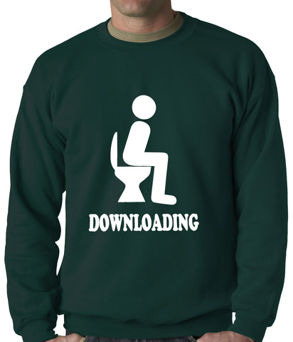 Funny Downloading Poop Adult Crewneck