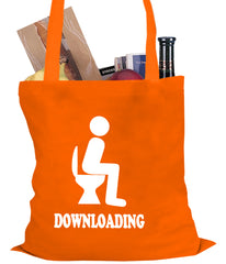 Funny Downloading Poop Tote Bag