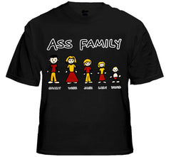 Funny Novelty Tees - The Ass Family T-Shirt