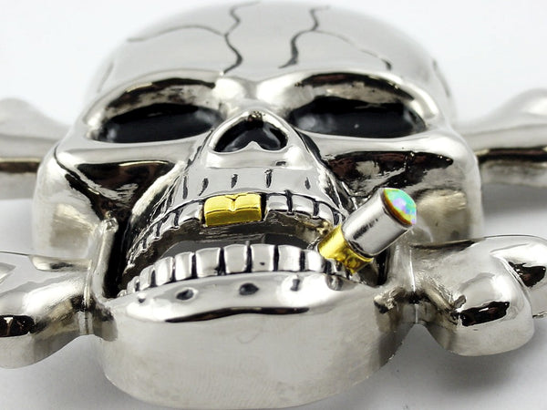 Gangsta Blunt Skull Buckle With FREE Leather Belt –