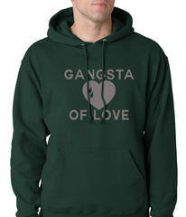 Gangsta Of Love Heart Teardrop Adult Hoodie