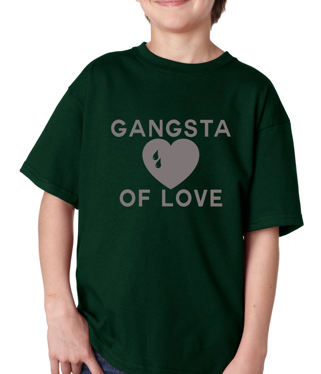 Gangsta Of Love Heart Teardrop Kids T-shirt