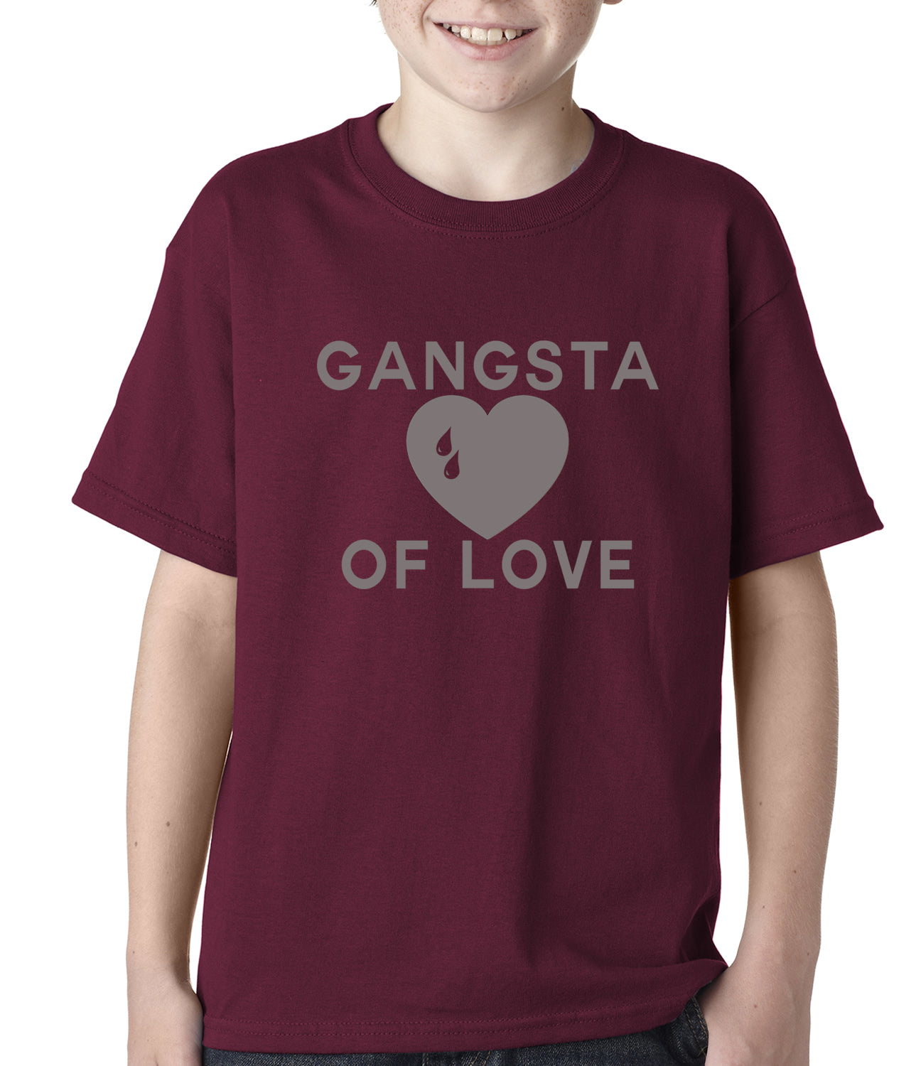 Gangsta Of Love Heart Teardrop Kids T-shirt