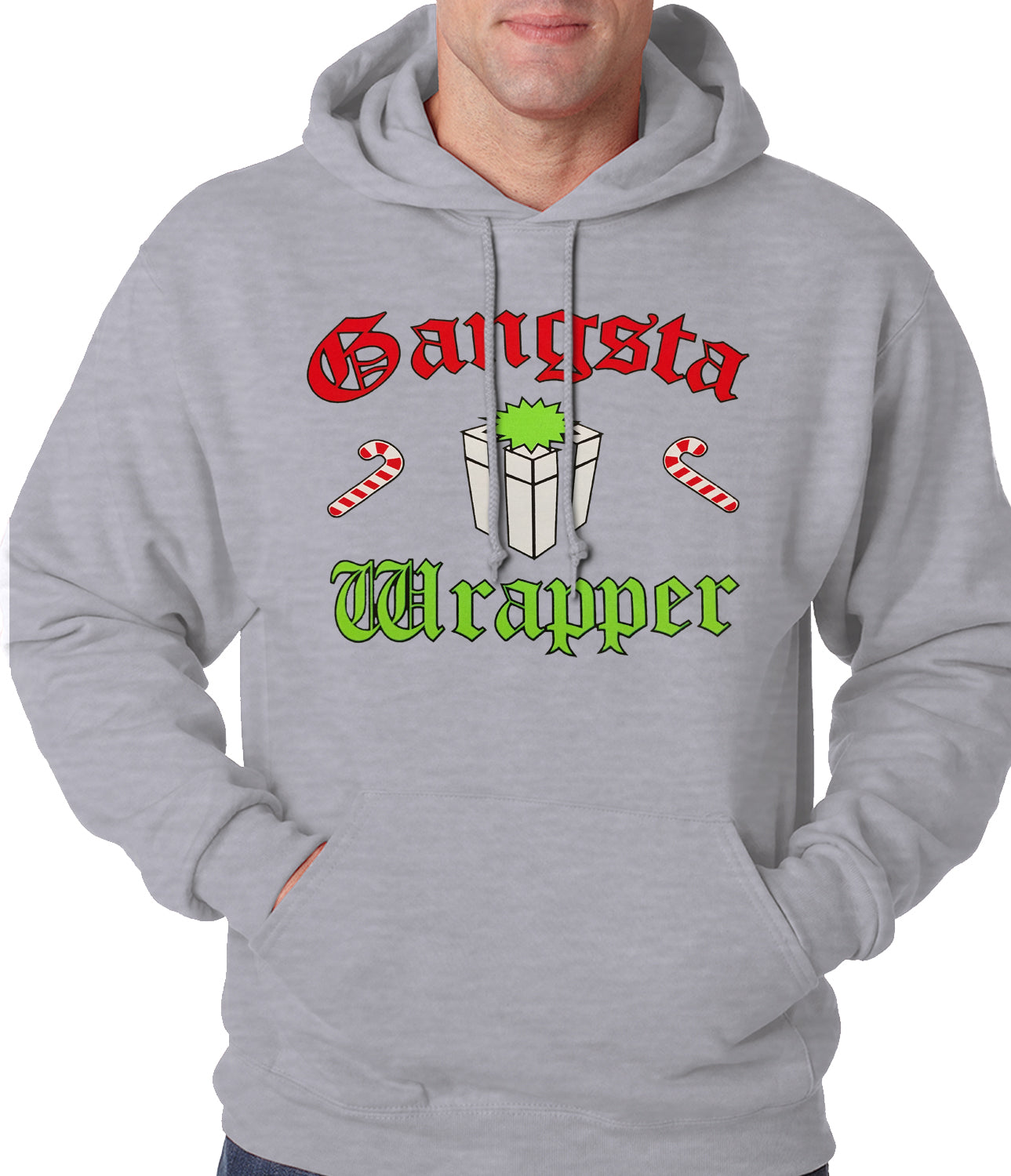 Gangsta Wrap Funny Christmas Adult Hoodie