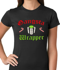 Gangsta Wrap Funny Christmas Ladies T-shirt