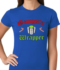 Gangsta Wrap Funny Christmas Ladies T-shirt