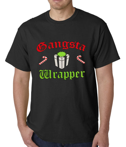 Gangsta Wrap Funny Christmas Mens T-shirt