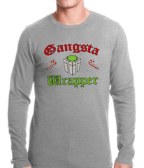 Gangsta Wrap Funny Christmas Thermal Shirt