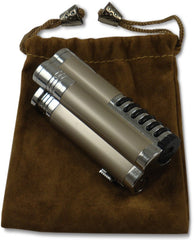 Gentleman's Triple Torch Cigar Lighter With Retractable Hole Punch