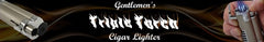 Gentleman's Triple Torch Cigar Lighter With Retractable Hole Punch