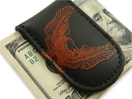 Genuine Leather Magnetic Money Clip (Eagle)