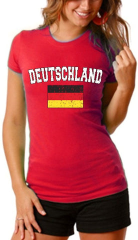 Germany "Deutschland" Vintage Flag International Girls T-Shirt