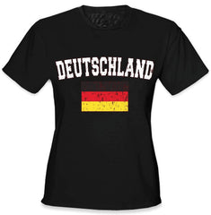 Germany "Deutschland" Vintage Flag International Girls T-Shirt