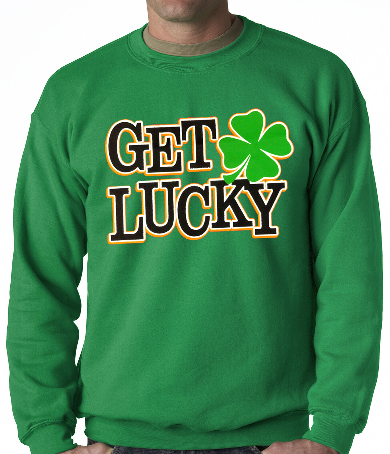 Get Lucky Irish Shamrock Crewneck