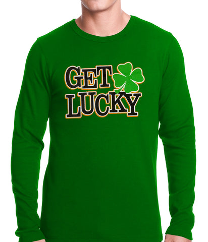 Get Lucky Irish Shamrock Thermal Shirt