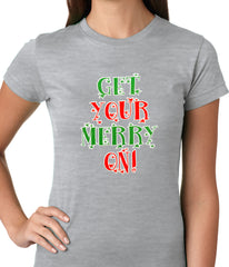 Get Your Merry On Christmas Ladies T-shirt