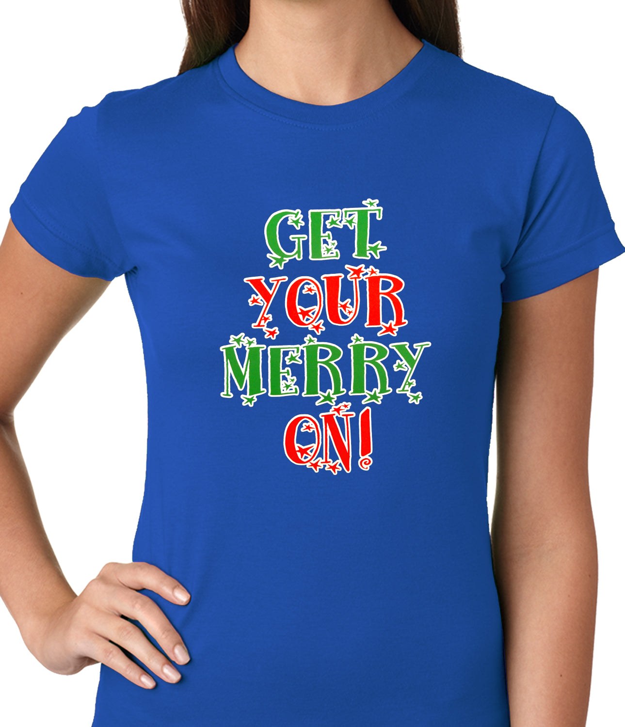 Get Your Merry On Christmas Ladies T-shirt