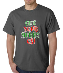 Get Your Merry On Christmas Mens T-shirt