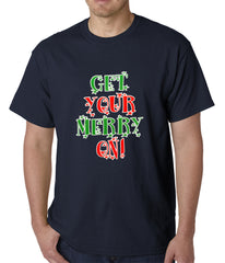 Get Your Merry On Christmas Mens T-shirt