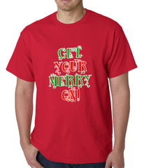 Get Your Merry On Christmas Mens T-shirt